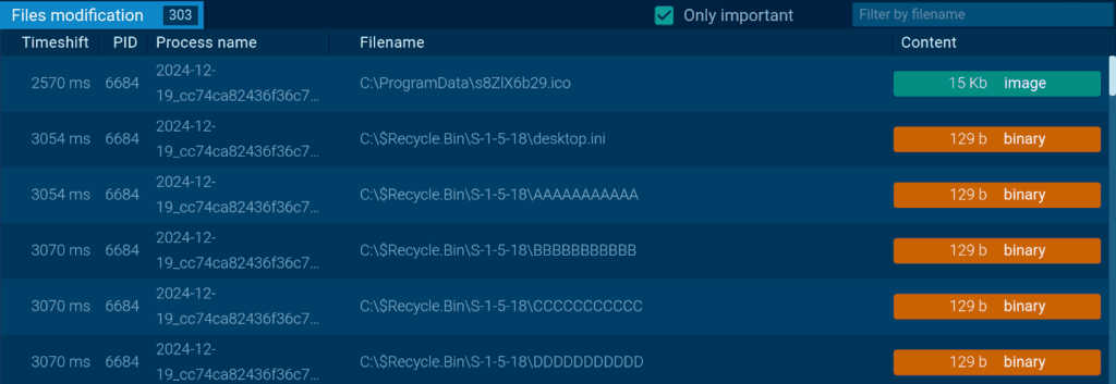 ANY.RUN’s Interactive Sandbox lets you see static analysis of every modified file on the system