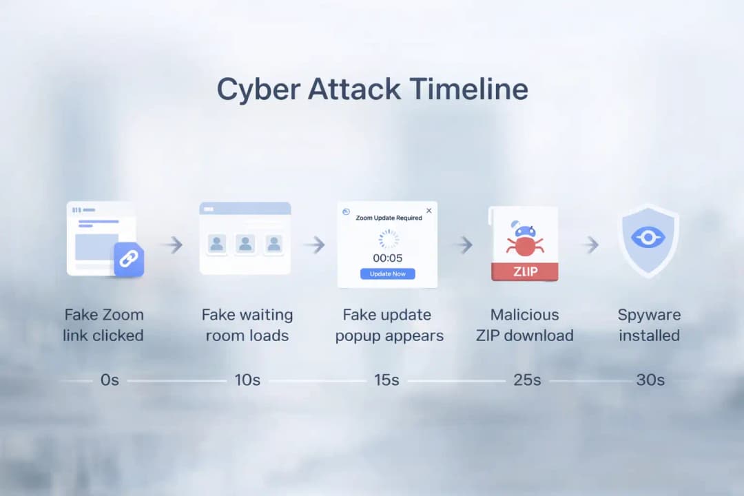 _Five-step Zoom scam timeline