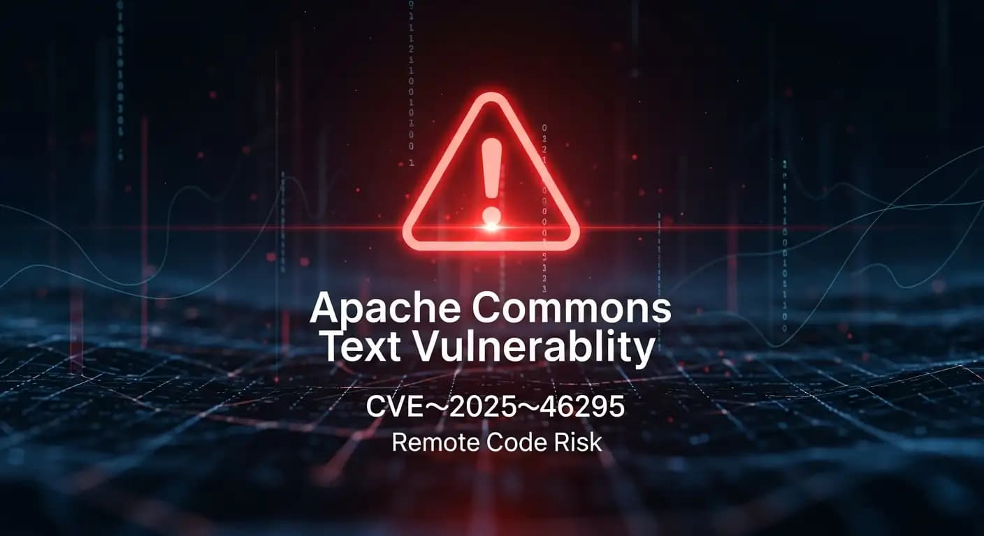 Apache Commons Text Vulnerability CVE‑2025‑46295: Remote Code Risk