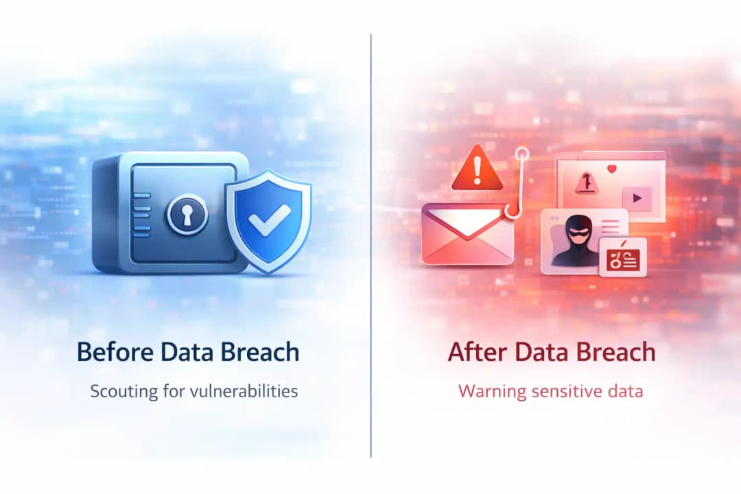 Before and after a data breach