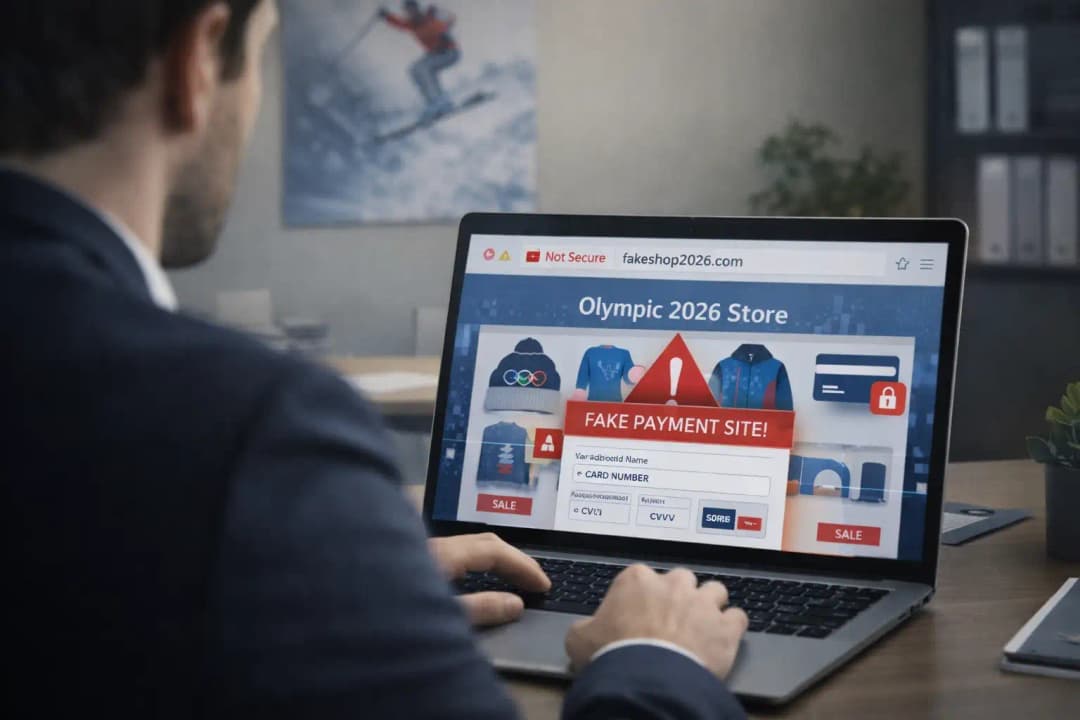 Browsing a fraudulent Olympic shop