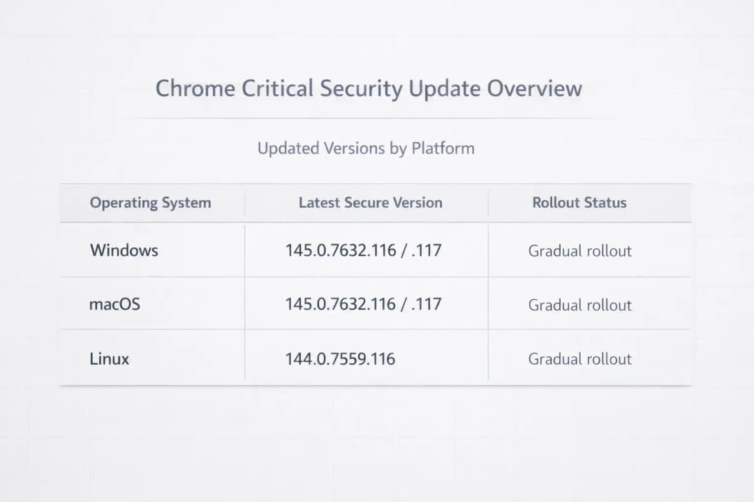 Chrome security update overview