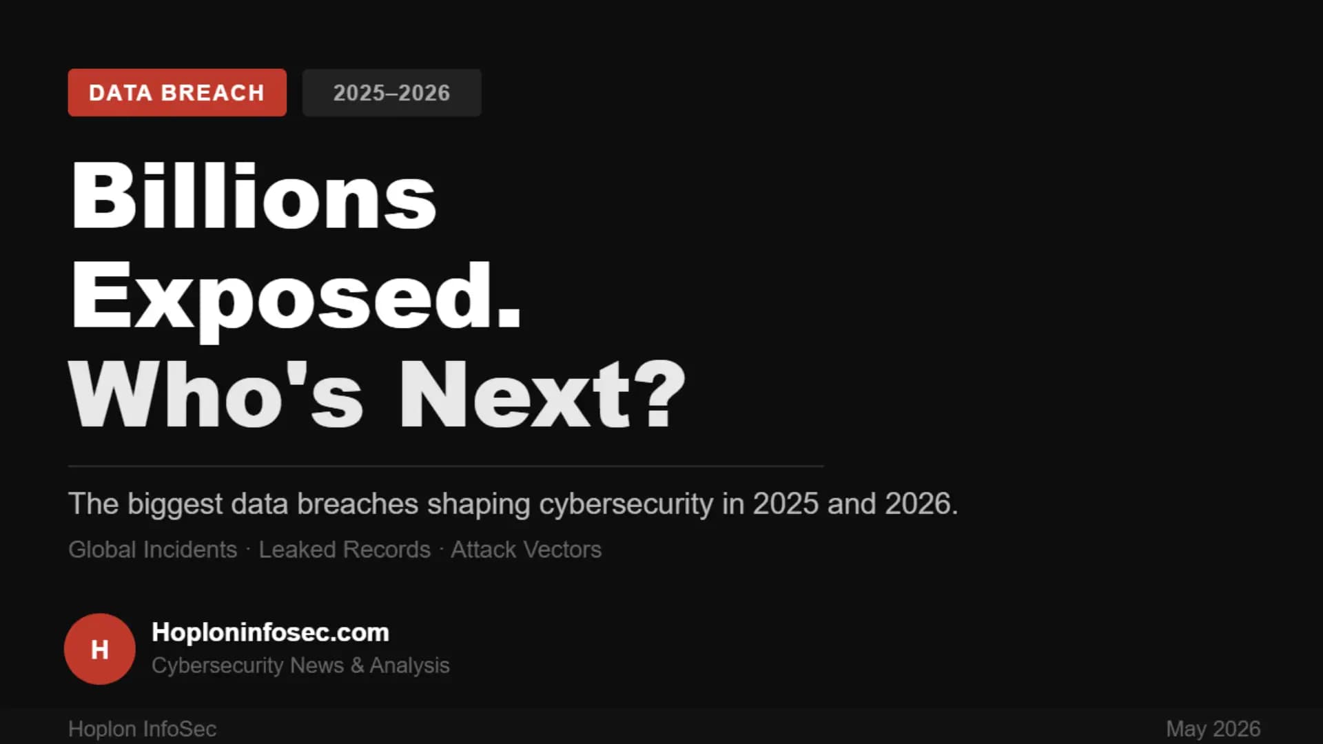 Biggest Data Breaches of 2025 and 2026 That Shocked the World