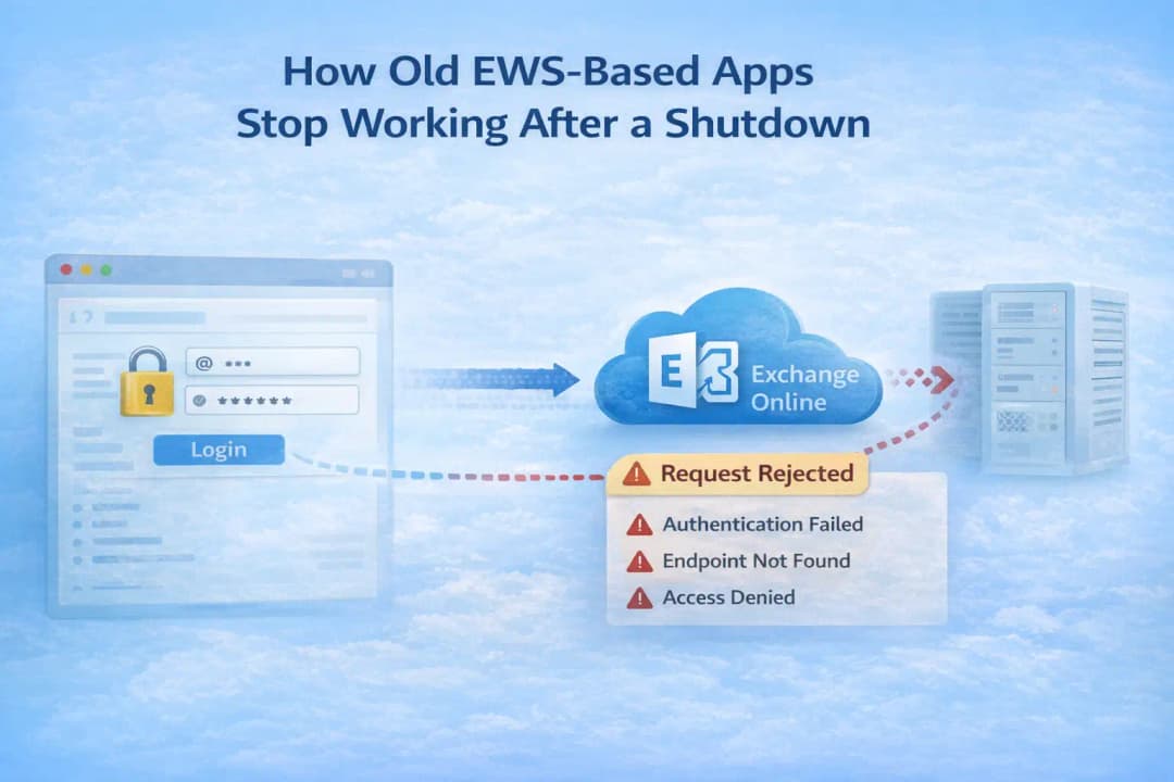 EWS app failure after shutdown
