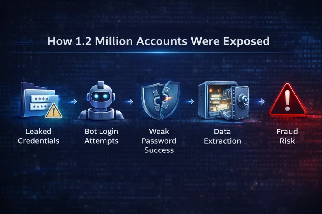 How accounts were exposed in 5 steps