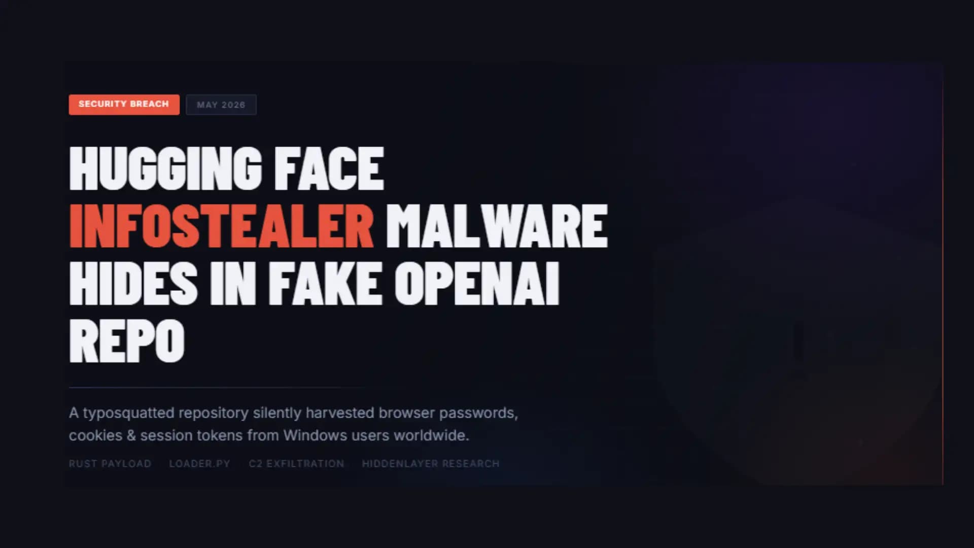 Hugging Face Infostealer Malware Hides in Fake OpenAI Repo