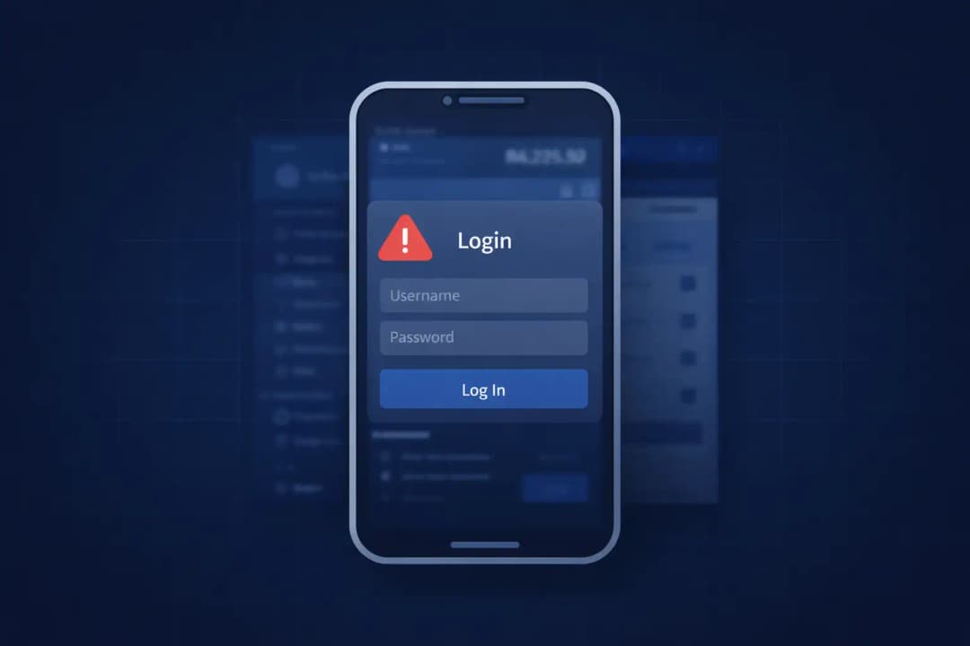 Phishing attempt on smartphone screen