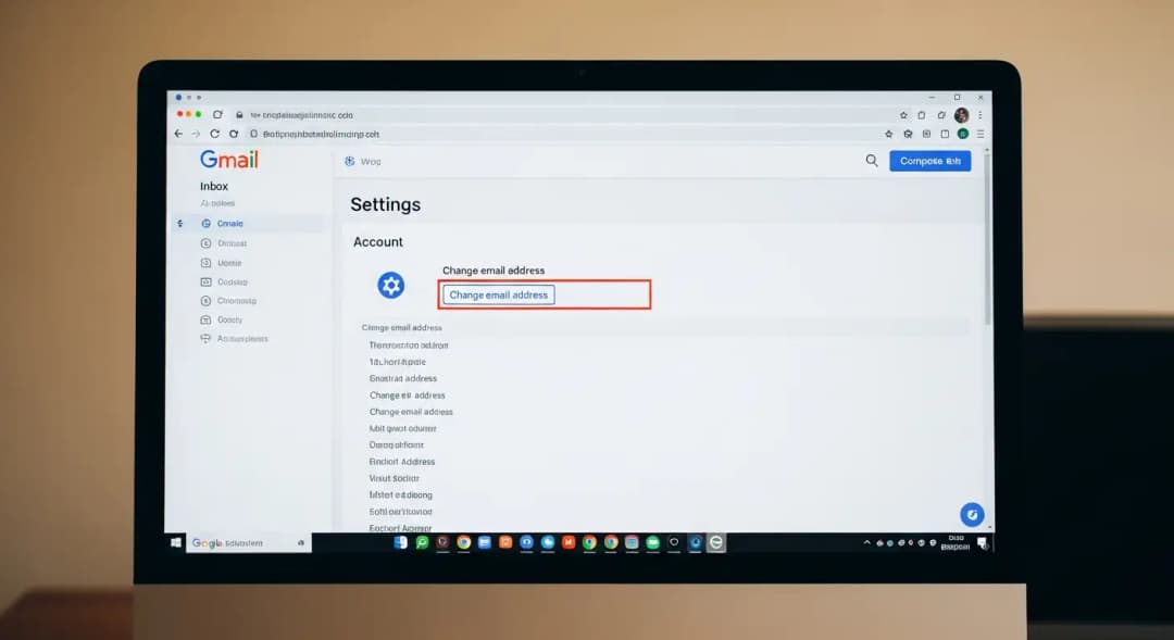 Gmail change email address feature