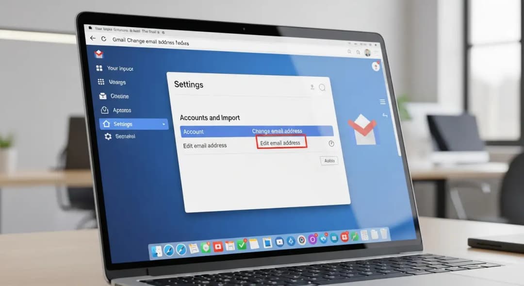 Gmail change email address feature