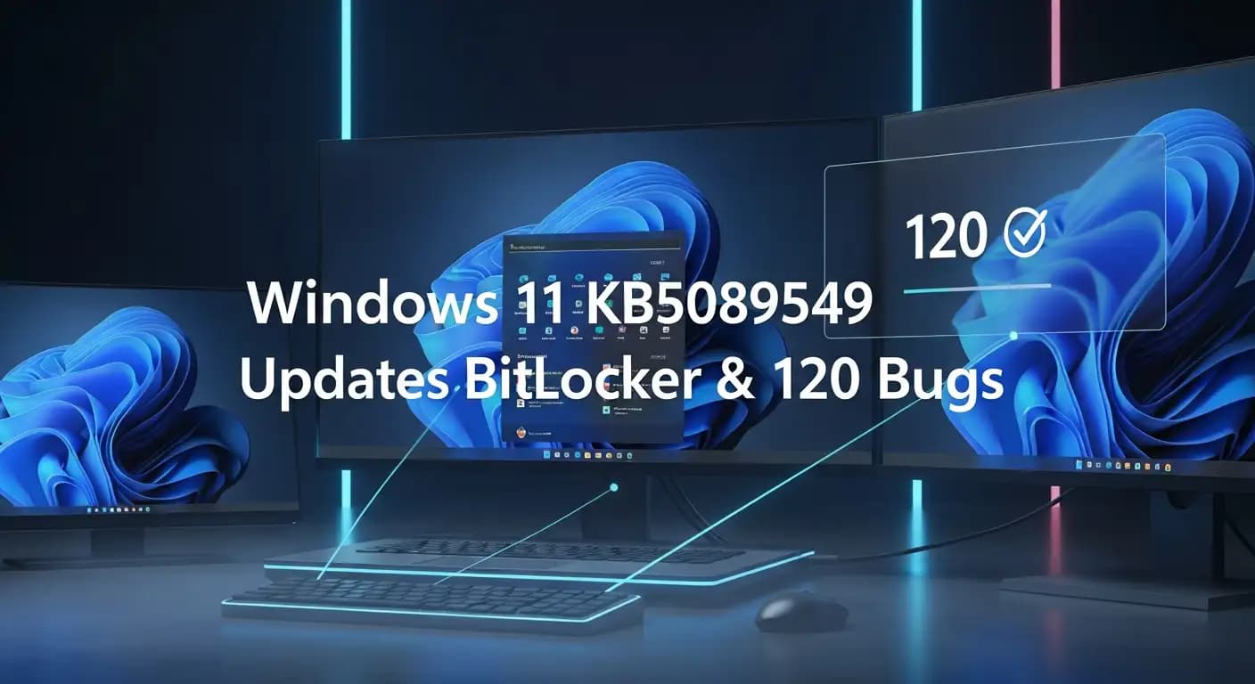 Windows 11 KB5089549 Update Fixes BitLocker & 120 Bugs 