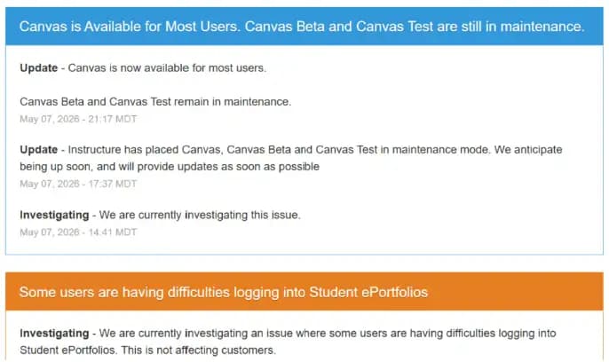 Canvas cyberattack finals week