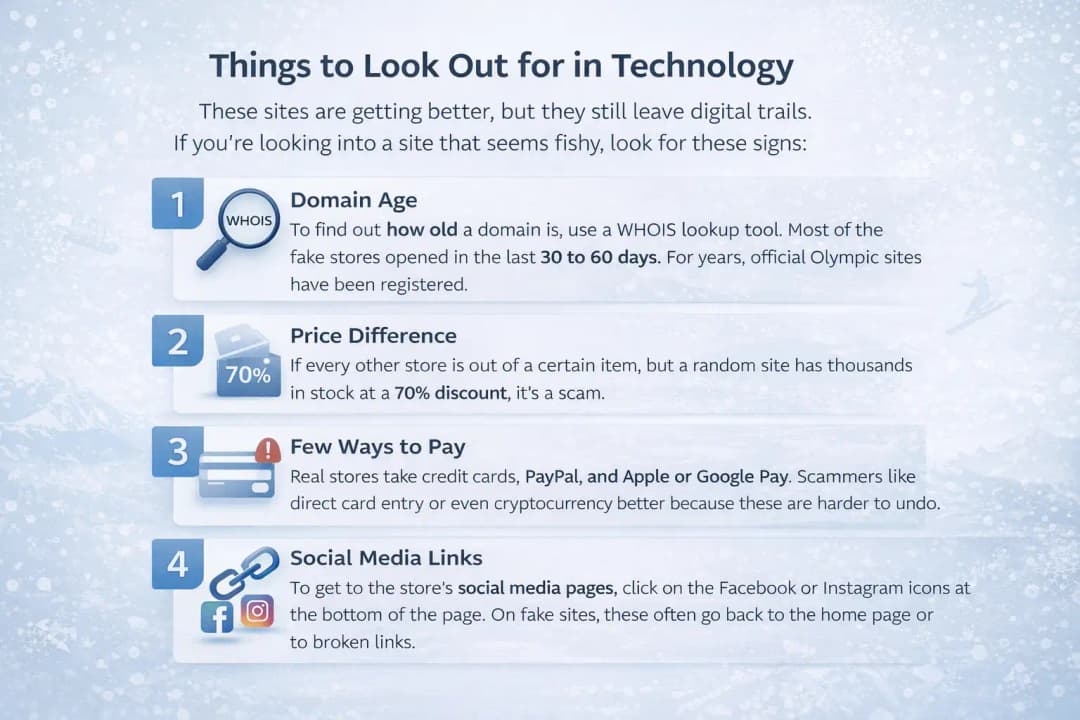 Signs of fraudulent online stores