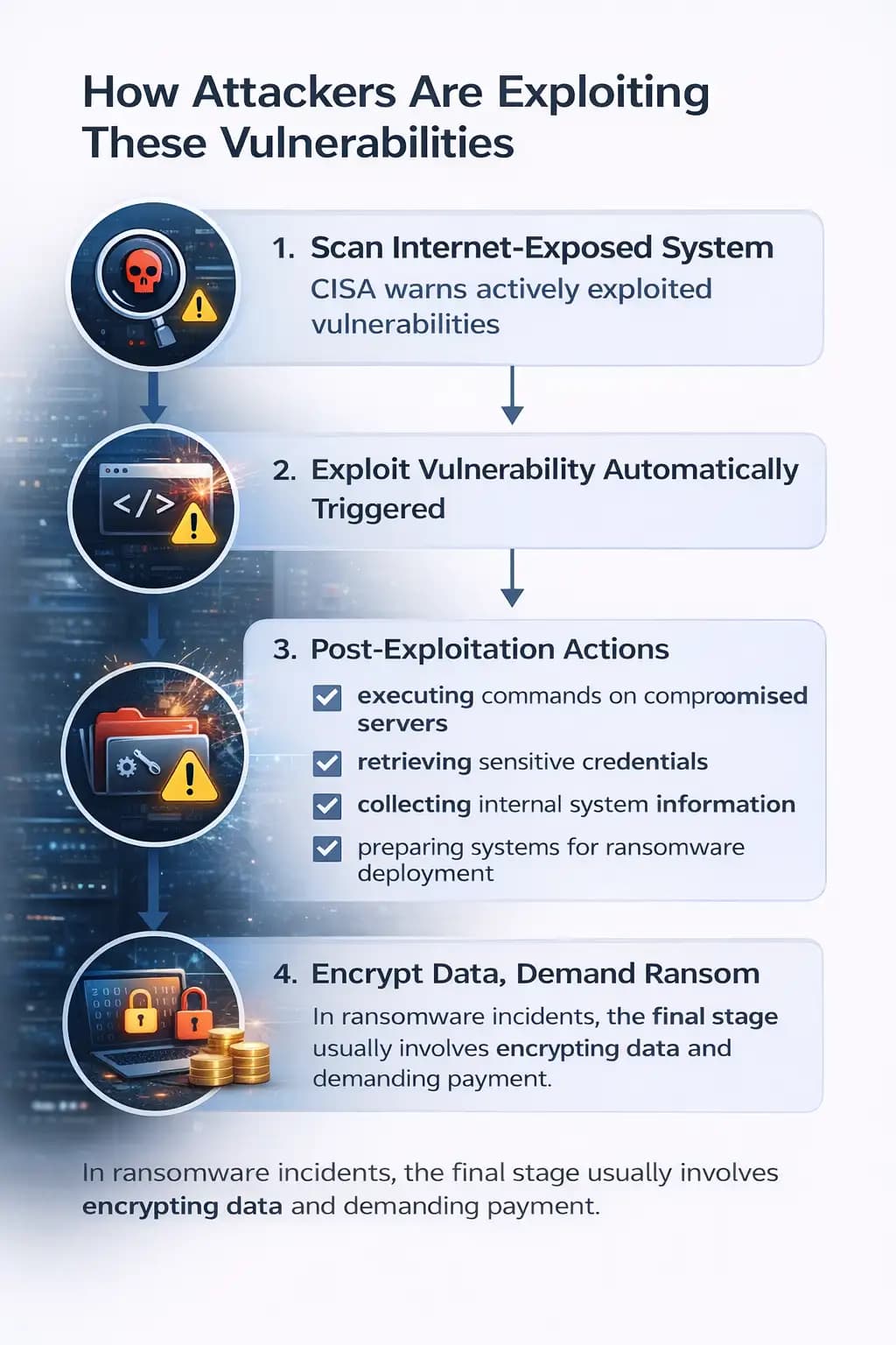 Steps of a cyberattack explained