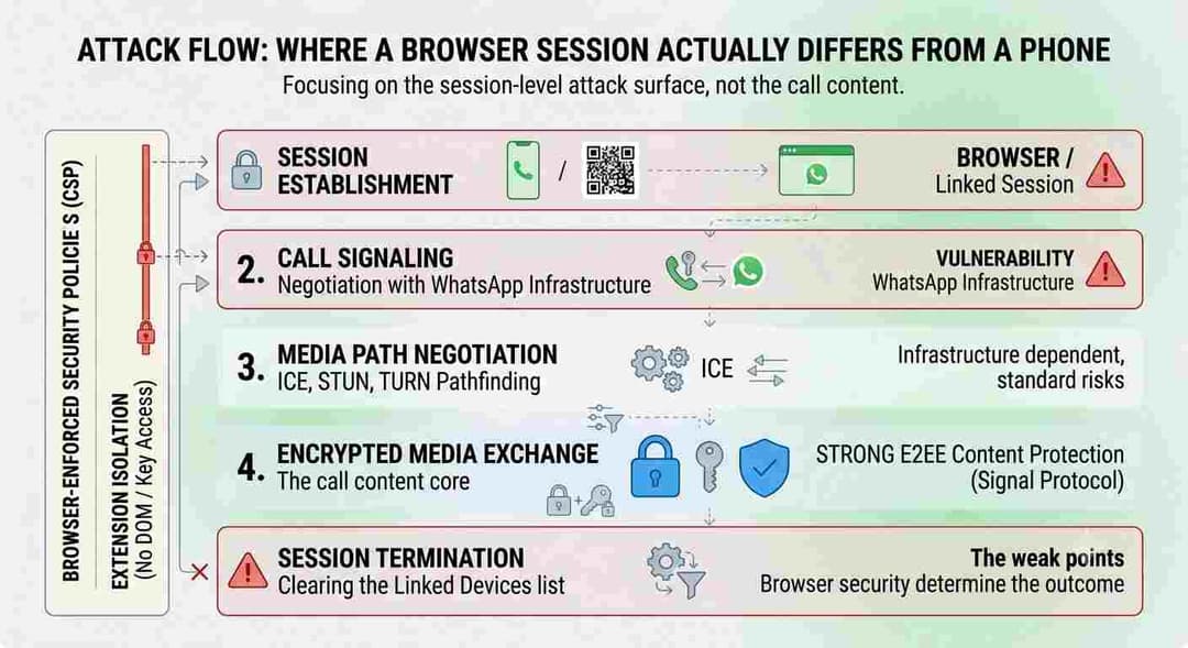 WhatsApp Web calling security 