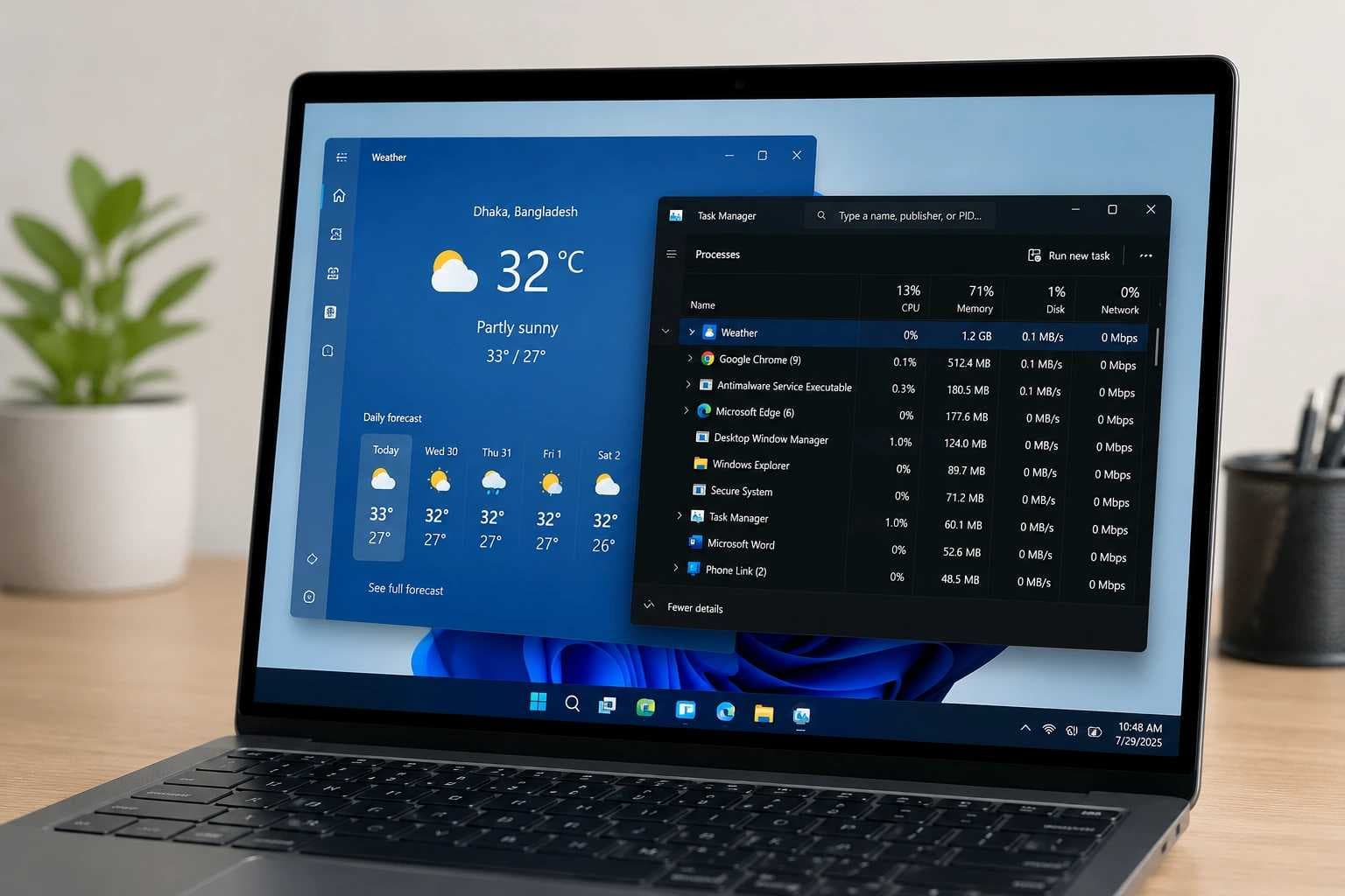 Windows 11 Weather App Uses Over 1GB RAM on 8GB PCs