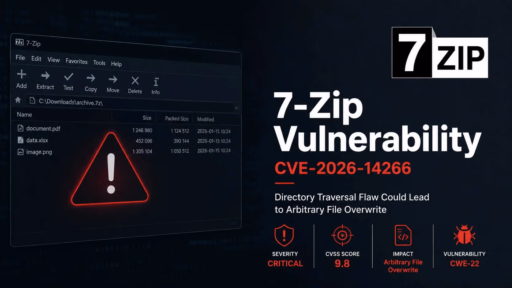 7-Zip Vulnerability CVE-2026-14266: RCE Risk