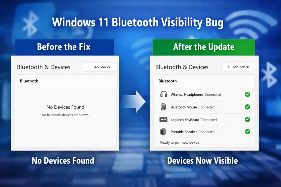 Bluetooth visibility fix in Windows 11