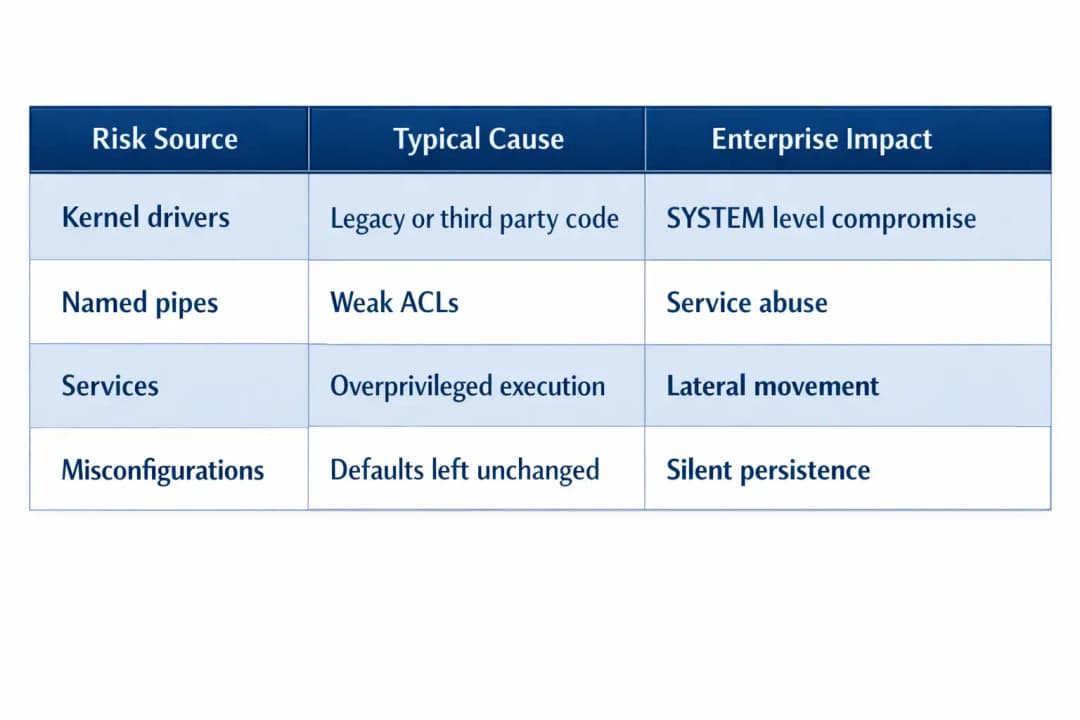 Windows local privilege escalation vulnerabilities