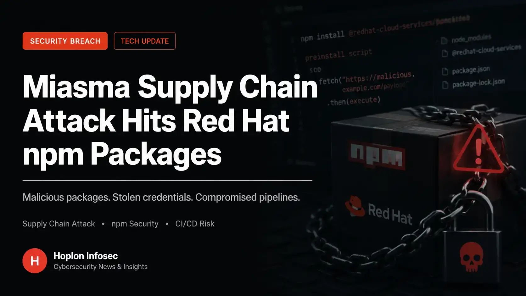 Miasma Supply Chain Attack Hits Red Hat npm Packages