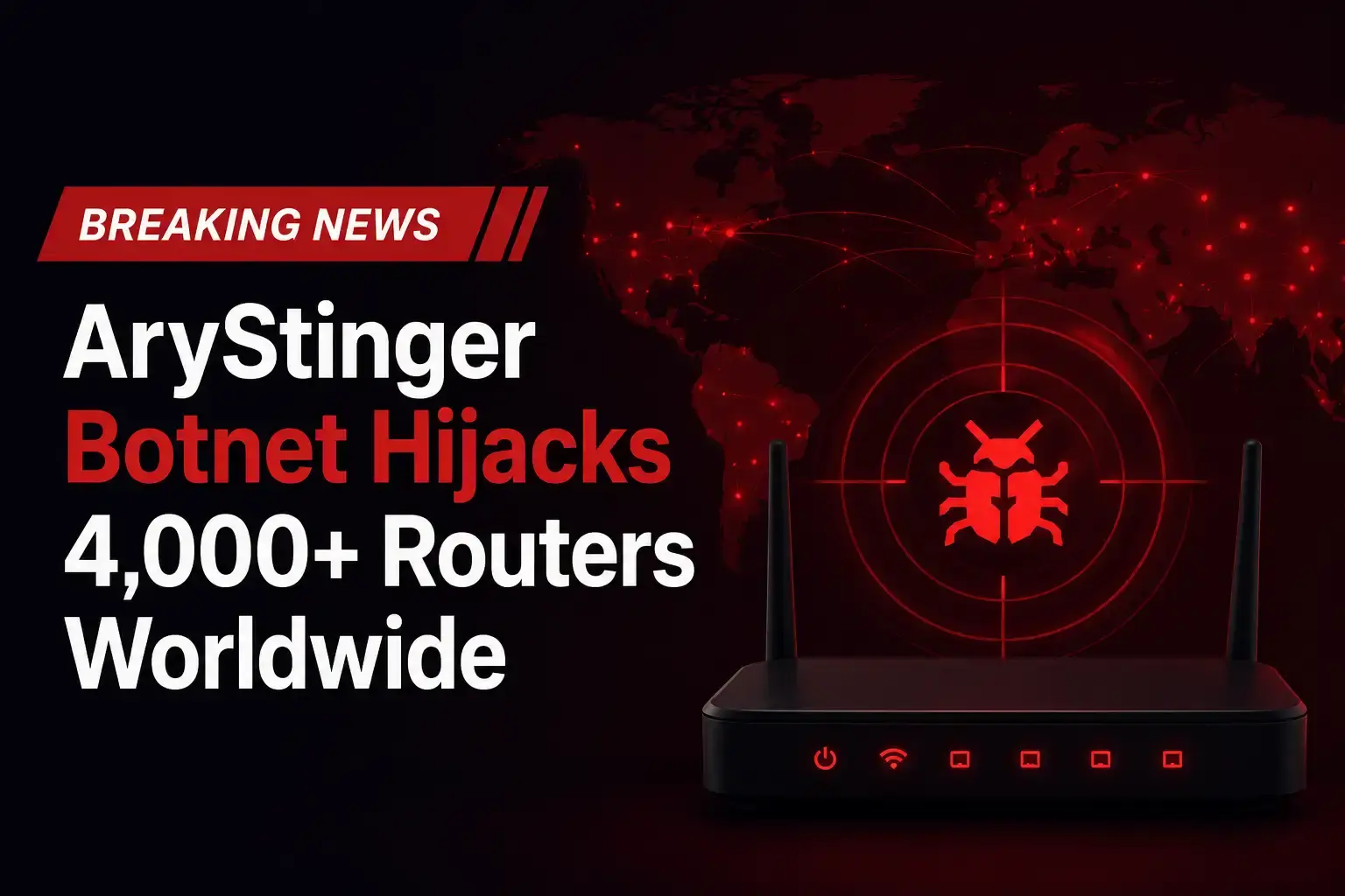 AryStinger Botnet Hijacks 4,000+ Routers Worldwide