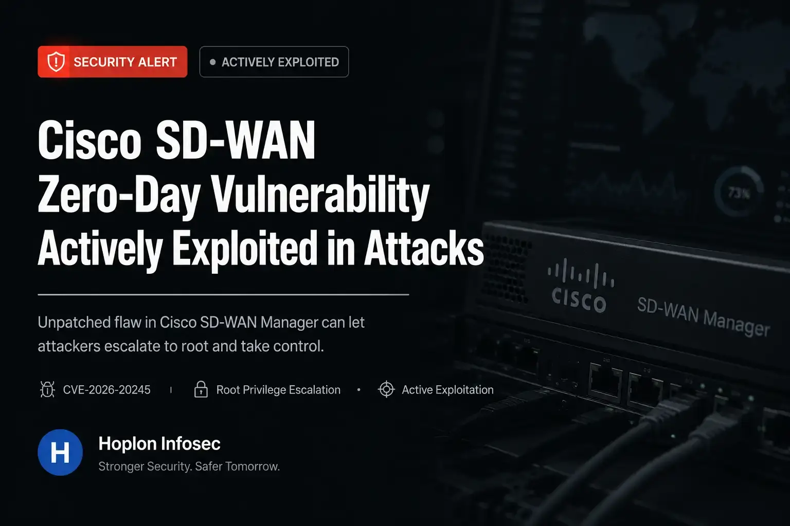 Cisco SD-WAN Zero-Day Exploited in Attacks Before Patch