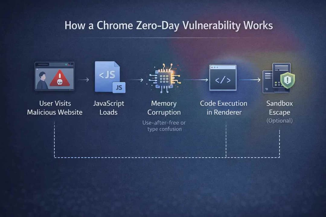 Chrome zero-day vulnerability workflow diagram_compressed