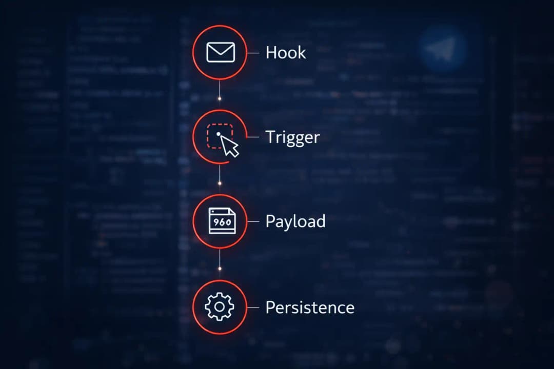 Cyber espionage attack timeline infographic