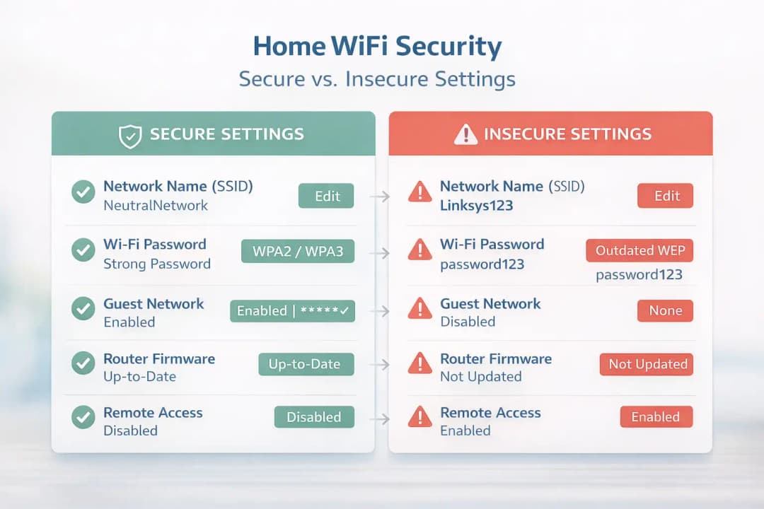 Home WiFi security comparison