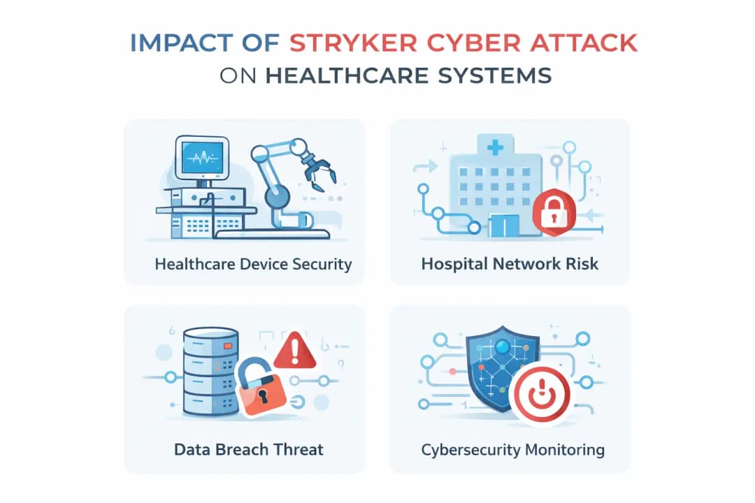 Stryker Cyber Attack Impact of Stryker cyber attack infographic