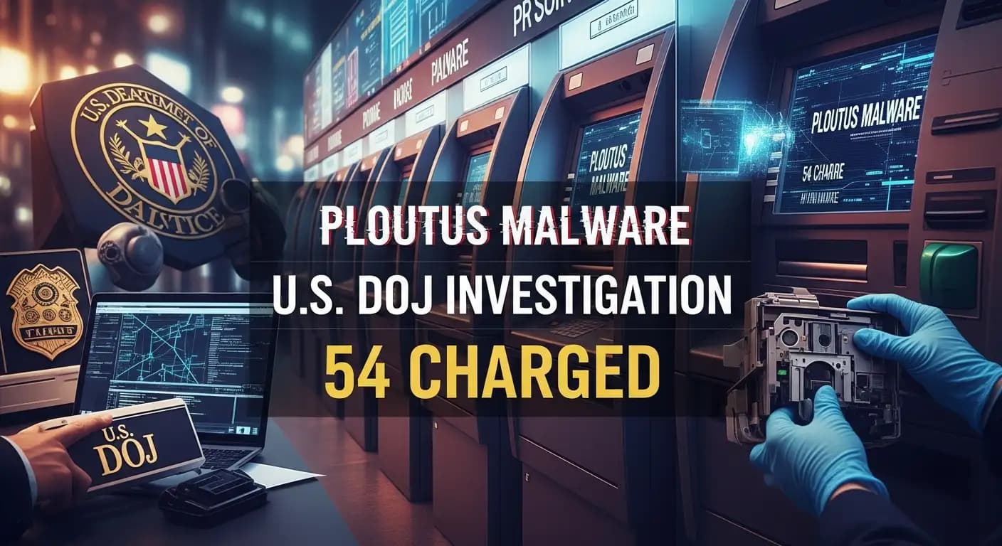 U.S. DOJ ATM Hacking Charges Expose Ploutus Malware Cash-Out Attacks