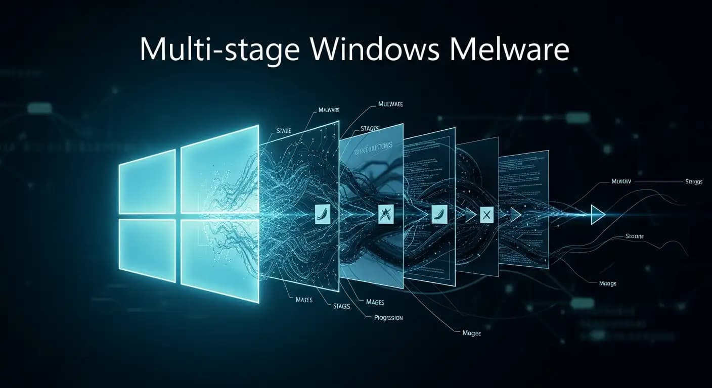 Multi-Stage Windows Malware Disables Defender Before Payload Attack
