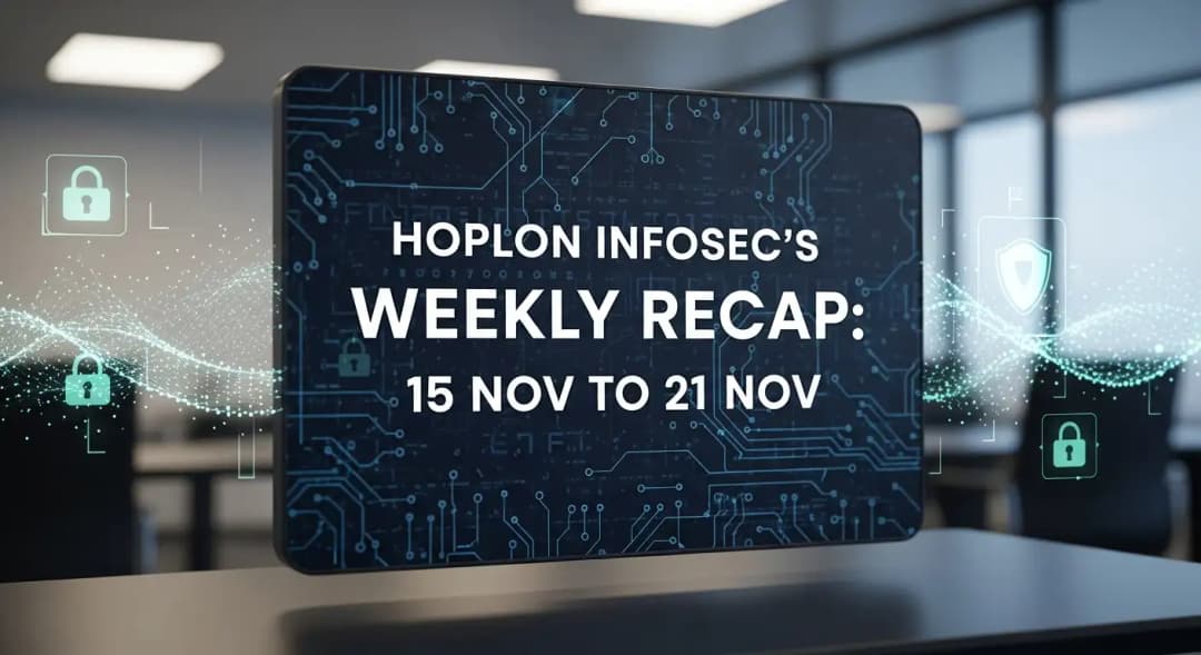 weekly recap 15 Nov to 21 Nov