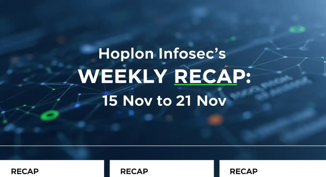 weekly recap 15 Nov to 21 Nov