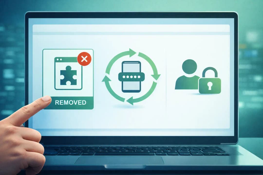 Steps for secure browser extension setup