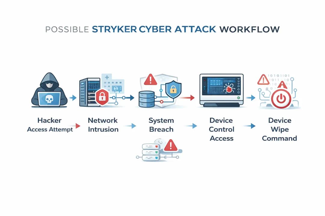 Stryker Cyber Attack Stryker cyber attack workflow breakdown
