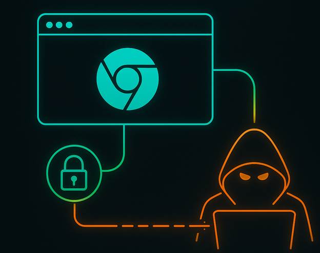 Hacker with browser